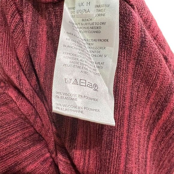 Free People Women's M Maroon Ruched Peak Show Maxi Skirt with Side Slit - Picture 4 of 5